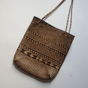 Vintage Rattan handmade purse